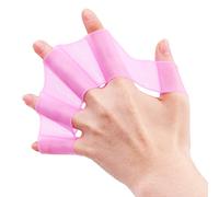 VOANZO 2 Paires de Gants de Natation avec Paume palmée Équipement de Natation Griffe de Grenouille Pagaie de Surf Aquatique pour Enfants et Femmes pour entraînement de Natation (Violet, M + L)