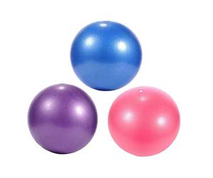 VOANZO 3PCS Exercise Pilates Ball, Stability Ball for Yoga, Barre, Training and Physical Therapy Improves Balance, Comes with Inflatable Straw