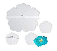 VOANZO 4 pièces Bricolage Silicone Fleur caboteur résine moules Argile coulée Moule Bol Tapis vin Verre Tapis Fabrication de Bijoux Moule