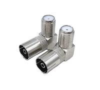 VOANZO 4pcs TV Antenne Mâle Câble Coaxial Fiche à F Prise 90 Degrés Angle Droit Adaptateur Connecteur