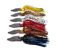 VOANZO 6 PCS Leurres De Pêche en Mer Spinner Appâts Pêche Dur Spinner Appâts Leurres Kit Mixte Couleur Appât Jupe Jig Leurres De Pêche pour La Pêche en Eau Salée