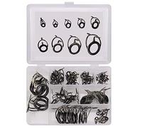 VOANZO 85 Pièces Kit de Réparation de Canne à Pêche - Guides en Céramique, Acier Inoxydable et Carbone pour Canne à Lancer et Appât