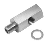 VOANZO Adaptateur de capteur de Pression d'huile en Acier Inoxydable Adaptateur de capteur de Pression d'huile NPT 1/8" Femelle vers métrique M12X1.5 Adaptateur en T de capteur de Pression d'huile