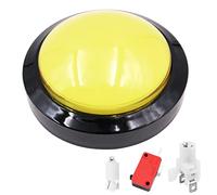 VOANZO Boutons poussoirs lumineux à LED 12 V - Grand bouton jaune - Pour Arcade Pop, Musique DJ - Dancing Machine - Diamètre : 100 mm