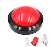 VOANZO Boutons poussoirs Lumineux à LED 12 V - Grand Bouton Rouge pour Arcade Pop, Musique, DJ - Diamètre : 100 mm