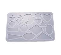 VOANZO Bricolage cristal époxy, moules de moulage de résine de silicone, bricolage bijoux pendentif artisanat fabrication de moules avec trou de suspension