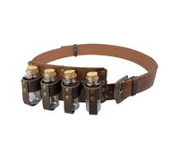 VOANZO Ceinture d'alchimie médiévale, Outils de Costume de Cosplay Vintage avec 4 Bouteilles de pilules en liège pour Les Jeux de rôle, Les Aventures fantastiques, Les foires de la Renaissance