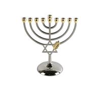 VOANZO Chandelier Menora à Neuf têtes en Alliage de Zinc 18 cm Chandelier étoile de David Cadeau du Nouvel an juif Convient pour la décoration de fête de Hanoukka