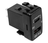 VOANZO Chargeur de Voiture Double USB PD Type C/QC 3.0 12-24 V Voltmètre Adaptateur Secteur de Voiture Chargeur pour Accessoires to-yota Chargeur de Voiture