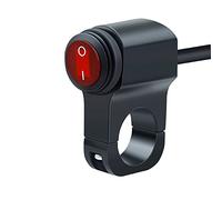 VOANZO Commutateur de guidon en aluminium avec LED pour phare étanche - Interrupteur de phare antibrouillard - Bouton marche/arrêt