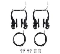 VOANZO Kit de Freins V-Brake Universel 2 Paires pour vélos Ensembles de Freins pour vélos de Route et VTT Comprend 2 Freins V-Brake Avant et arrière 2 câbles de Frein 4 Embouts de câble