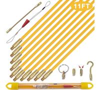 VOANZO Lot de 10 tiges de câble en Fibre de Verre avec Crochet et Trou - Diamètre du Fil 4 mm, Longueur 330 mm