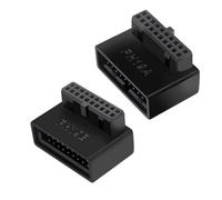 VOANZO Lot de 2 adaptateurs d'extension USB 3.0 20 broches mâle vers femelle pour PC de bureau - 2 types