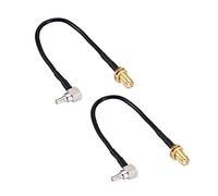 VOANZO Lot de 2 connecteurs RF Adaptateur SMA vers TS9 Câble d'extension d'antenne 4G LTE Cloison Femelle SMA vers Prise TS9 Câble à Angle Droit