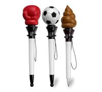 VOANZO Lot de 3 stylos à Bille élastiques, Stylo Cadeau de Papeterie Anti-Stress, adapté aux Cadeaux de Pâques, Noël, Saint-Valentin, Fête des Pères