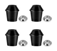 VOANZO Lot de 4 Pieds en Caoutchouc pour Grosse Caisse, 3,3 x 2,9 cm, Pieds de Grosse Caisse filetés en Caoutchouc, Embouts en Perles, Accessoires avec Contre-écrous