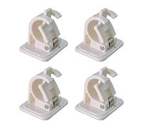 VOANZO Lot de 4 supports autocollants pour tringle à rideau pour la maison, la salle de bain et l'hôtel