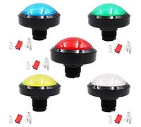 VOANZO Lot de 5 boutons poussoirs lumineux à LED 12 V 5 couleurs pour machine à danser Arcade Pop Musique DJ - Diamètre 60 mm