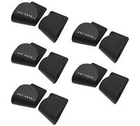 VOANZO Lot de 5 paires de supports muraux en plastique auto-adhésifs pour couvercle de casserole Noir