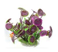 VOANZO Lot de 5 Plantes Artificielles d'Aquarium Petite Taille Décoration d'Aquarium Plastique Violet
