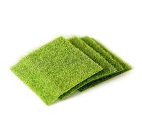 VOANZO Lot de 5 tapis de sol en gazon artificiel imitation mousse verte réaliste pour clôture, jardin, décoration d'intérieur, murs de verdure (15 x 15 cm)