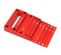 VOANZO Lot de 9 Blocs de jauge de Hauteur pour Le Travail du Bois, Ensemble de Cales de Mesure pour scie à Table en Alliage d'aluminium, Blocs de Mesure pour Une Hauteur d'outil Rapide et précise