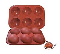 VOANZO Moule de Cuisson, Moule en Silicone Demi-Cercle 5 Trous moules à gâteau Ensemble de ustensiles de Cuisson à dôme pour Faire la décoration de gâteau au Chocolat de Bonbons au Pudding