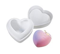 VOANZO Moule en silicone en forme de coeur moule de cuisson en silicone 3D pour bricolage artisanat chocolat, savon fait à la main, pudding, gâteau (amour-228 ml)