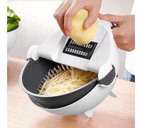 VOANZO Panier à légumes Coupe-légumes [9 IN 1], Légumes multifonctionnels Chopper Cuisine Veggie Fruit Shredder Râpe Trancheuse Portable