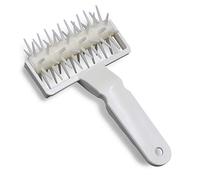 VOANZO Pizza Aiguille Rouleau À Pointes Roues Outil Roulant Pâtissier Cutter Gâteau Pain Poinçon Machine en Plastique DIY Cuisson Poignée (Blanc)