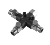VOANZO Raccord de dérivation d'air pour Tuyau d'aérographe à 3 Voies pour systèmes d'aérographe Adaptateur de collecteur de Tuyau d'air d'aérographe à 3 Voies de 1/8" pour Outils de Connexion