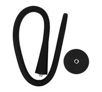 VOANZO Support de Porte pour Lave-Linge à Chargement Frontal - Accessoire Indispensable pour Maintenir la Porte Ouverte, Noir, Aluminium/Silicone, Support de 41,4 cm, Ventouse de 4,3 cm