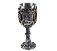 VOANZO Verre à vin médiéval avec chevalier viking royal, verre de roi, gothique, en métal, pour fêtes à thème, décorations de mariage