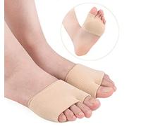 Voarge 1 paire de coussinets métatarsiens, coussin de balle sur pied avec coussinets en silicone intégré pour soulager la douleur, code L code 40-45 / inclus silicone (L)