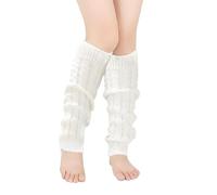 Voarge 1 paire de jambières pour femme - Pour l'hiver, la danse, le fitness, le yoga, Blanc., taille unique