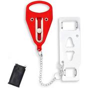 Voarge 1 serrure de porte portable, ajouter une serrure supplémentaire pour plus de sécurité et de confidentialité, pour école, maison, appartement, hôtel, motel, rose