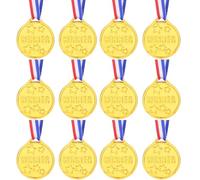 Voarge 12 Pièces Médailles Enfants, Plastique Medaille, Médailles pour fêtes d'enfants,Médailles des lauréats des Concours