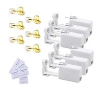 Voarge 6 pièces pistolet de perçage d'oreille, kit de pistolet de perçage de nez d'oreille stérile jetable de sécurité outil auto-perçant indolore avec des goujons d'oreille,Or, perle