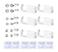 Voarge 6 pièces pistolet de perçage d'oreille, kit de pistolet de perçage de nez d'oreille stérile jetable de sécurité outil auto-perçant indolore avec des goujons d'oreille,argent