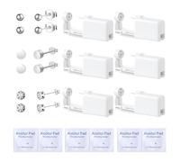 Voarge 6 pièces pistolet de perçage oreille, kit stérile jetable de sécurité outil auto-perçant indolore avec goujons d'oreille, Argent, lisse