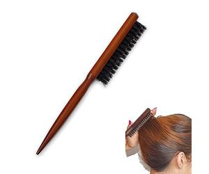 Voarge Brosse à cheveux avec manche en bois, brosse à poils de sanglier - Brosse à cheveux - Pour salon - Comb for Long, Thick, Curly, Wavy, Dry ou Damaged Hair, Reduces Hair Breakage