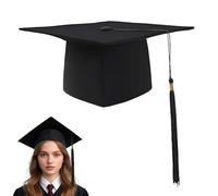 Voarge Chapeau de baccalauréat, chapeau de remise de diplôme, chapeau noir pour remise de diplôme d'études, université, université