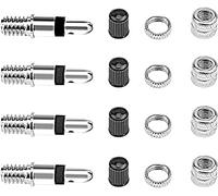Voarge Dunlop Lot Complet de 16 valves de vélo avec Adaptateur de Valve de vélo + écrous + Bouchons de Valve Noyau de Valve pour Pneu Standard
