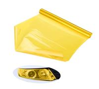 Voarge Film de phare jaune 30 x 120 cm, étanche pour phare de voiture - Film teinté - Feu antibrouillard (jaune)