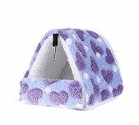 Voarge Hamster Hamac Lit pour petits animaux Portable Maison d'hiver en peluche pour hérisson Gerbils Chinchillas Écureuils lapins