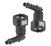 Voarge ID6 Lot de 2 raccords de tuyau de carburant, raccord rapide à 90 °, tuyau de carburant de voiture, connecteur en plastique 7,89 mm