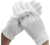VOARGE Lot de 10 paires de gants en coton blanc, taille XL, blancs, gants en coton, confortables et respirants, pour les mains sèches, l'eczéma, la beauté, la pièce de monnaie
