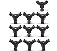 Voarge Lot de 10 raccords de dérivation en Y pour tuyau d'arrosage - Séparateur de tuyau en plastique (3 voies) - Raccord de dérivation pour dérivation de tuyau