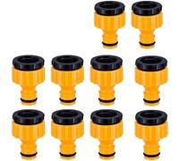 Voarge Lot de 10 raccords de robinet pour robinets avec filetage 1/2" 3/4" BSP 2 en 1 Tap Connecteur Faucet Adaptateur de robinet de jardin Raccord pour robinets avec filetage