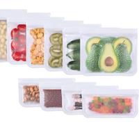Voarge Lot de 11 sacs hermétiques en silicone réutilisables pour fruits, légumes, viande et sandwichs, parfaits pour la maison, la cuisine et les voyages